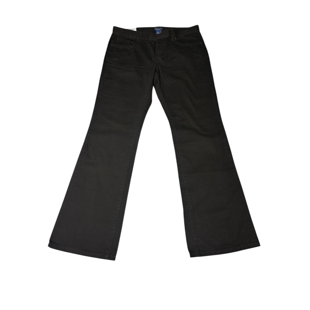 NWT Polo Jeans Co Ralph Lauren Twill Pants Brown Bootcut Women Size 12 34x32